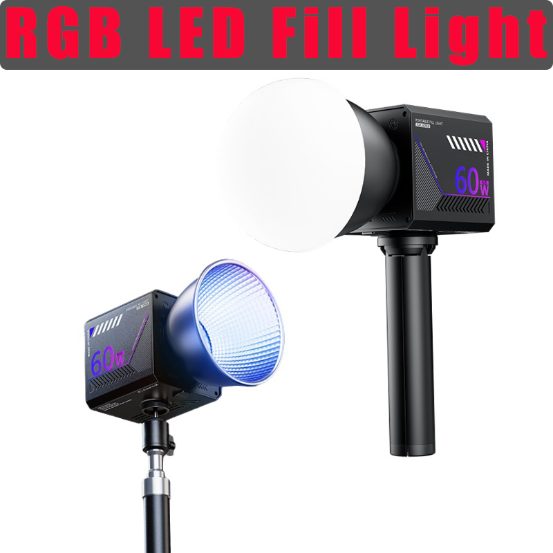 Photography Lighting Meter - 60W RGB Video Işığı Taşınabilir LED
